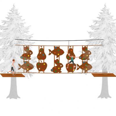 户外拓展 攀爬障碍 攀爬的动物