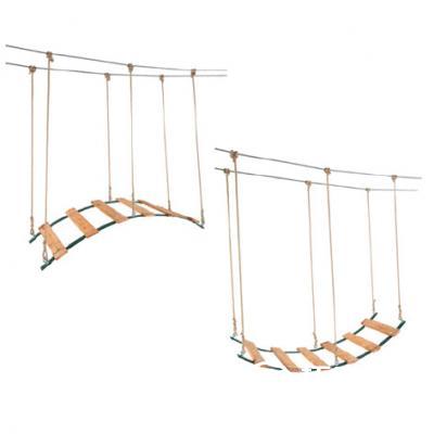 探险公园 悬挂障碍 波浪桥