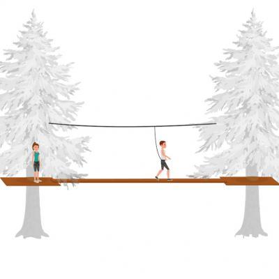 冒险公园 行走障碍 梁桥